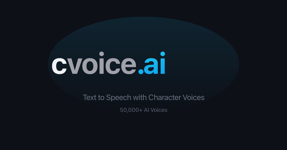 cvoice.ai - Text to Speech with Character Voices